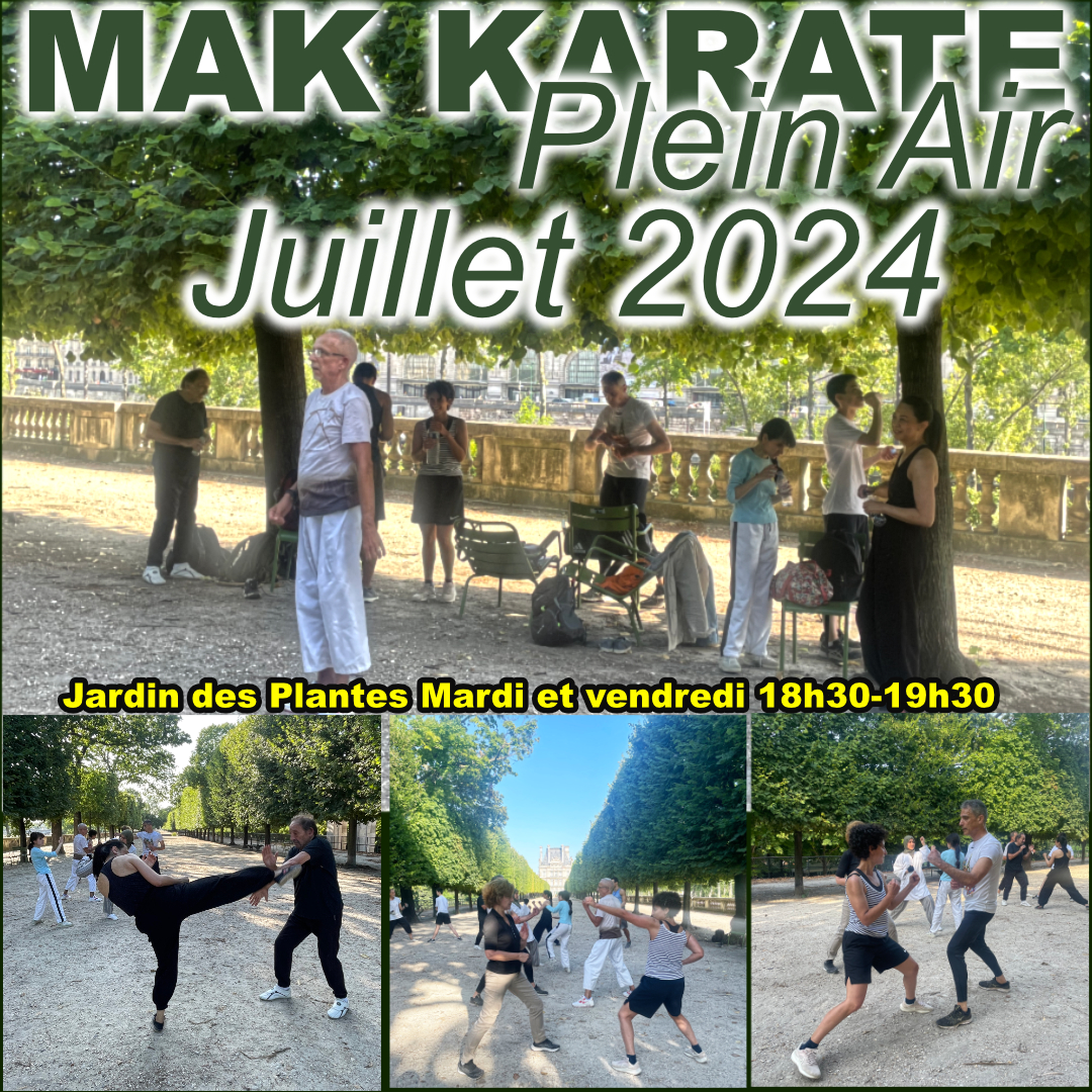 Karaté Paris - Cours de Karaté en plein air - Juillet 2024